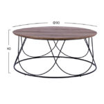ΤΡΑΠΕΖΑΚΙ ΣΑΛΟΝΙΟΥ ZENA LH10.8690 MDF TOP ΜΕ ΜΕΤΑΛΛΙΚΟ ΜΑΥΡΟ ΣΚΕΛΕΤΟ Φ90Χ40Υ εκ. - Image 2