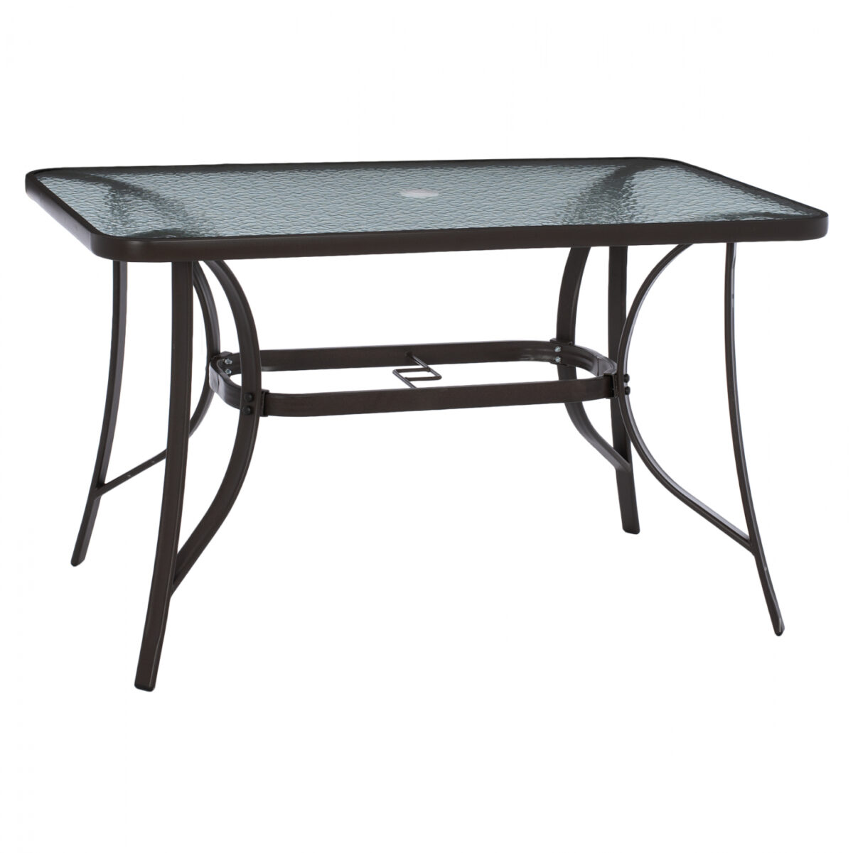 ΤΡΑΠΕΖΙ BRAVO ΜΕΤΑΛΛΙΚΟ ΚΑΦΕ ΓΥΑΛ.ΕΠΙΦΑΝΕΙΑ ΜΕ ΤΡΥΠΑ ΟΜΠΡΕΛΑΣ 120Χ70Χ72Υεκ.LH10.5021.12 - Image 1