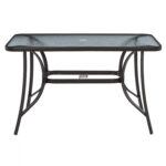 ΤΡΑΠΕΖΙ BRAVO ΜΕΤΑΛΛΙΚΟ ΚΑΦΕ ΓΥΑΛ.ΕΠΙΦΑΝΕΙΑ ΜΕ ΤΡΥΠΑ ΟΜΠΡΕΛΑΣ 120Χ70Χ72Υεκ.LH10.5021.12 - Image 4