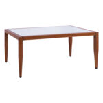 ΤΡΑΠΕΖΙ MEIR ΣΑΛΟΝΙΟΥ ΑΛΟΥΜΙΝΙΟΥ BAMBOO LOOK ΜΕ ΓΥΑΛΙ 100Χ58Χ46 LH10.5551.01