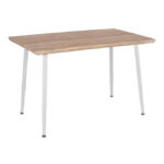 ΤΡΑΠΕΖΙ ΤΡΑΠΕΖΑΡΙΑΣ PALOMA LH10.8334.02, 120X70X76,5- SONOMA, ΛΕΥΚΑ ΠΟΔΙΑ