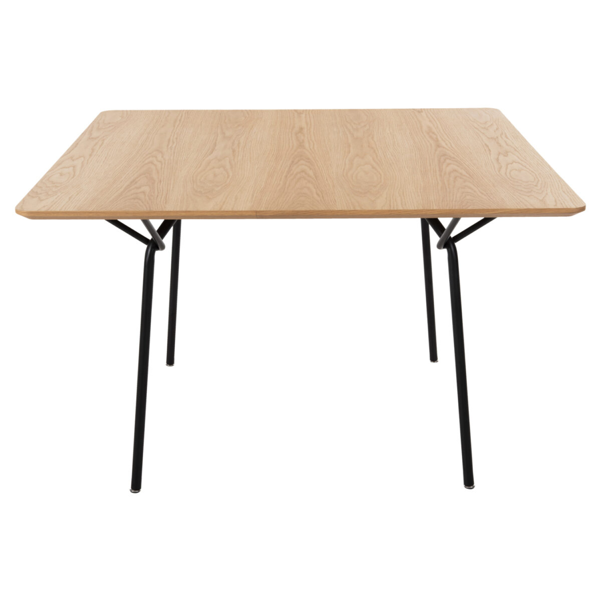 ΤΡΑΠΕΖΙ ΤΡΑΠΕΖΑΡΙΑΣ TRENK LH10.9614.01 MDF ΜΕ ΚΑΠΛΑΜΑ ΔΡΥΟΣ ΦΥΣΙΚΟ-ΜΑΥΡΟ ΜΕΤΑΛΛΟ 120x120x75Υεκ. - Image 4