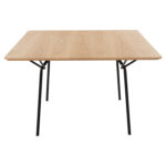 ΤΡΑΠΕΖΙ ΤΡΑΠΕΖΑΡΙΑΣ TRENK LH10.9614.01 MDF ΜΕ ΚΑΠΛΑΜΑ ΔΡΥΟΣ ΦΥΣΙΚΟ-ΜΑΥΡΟ ΜΕΤΑΛΛΟ 120x120x75Υεκ. - Image 4