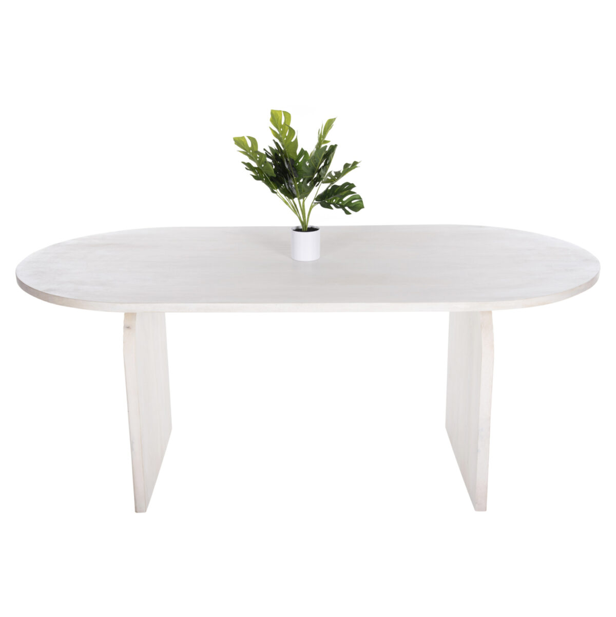 ΤΡΑΠΕΖΙ ΤΡΑΠΕΖΑΡΙΑΣ ΟΒΑΛ ΗΟΝΚΥ LH10.9690 ΜΑΣΙΦ ΞΥΛΟ MANGO ΣΕ ΛΕΥΚΟ 180,5x90,5x76Υεκ. - Image 3