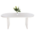 ΤΡΑΠΕΖΙ ΤΡΑΠΕΖΑΡΙΑΣ ΟΒΑΛ ΗΟΝΚΥ LH10.9690 ΜΑΣΙΦ ΞΥΛΟ MANGO ΣΕ ΛΕΥΚΟ 180,5x90,5x76Υεκ. - Image 3