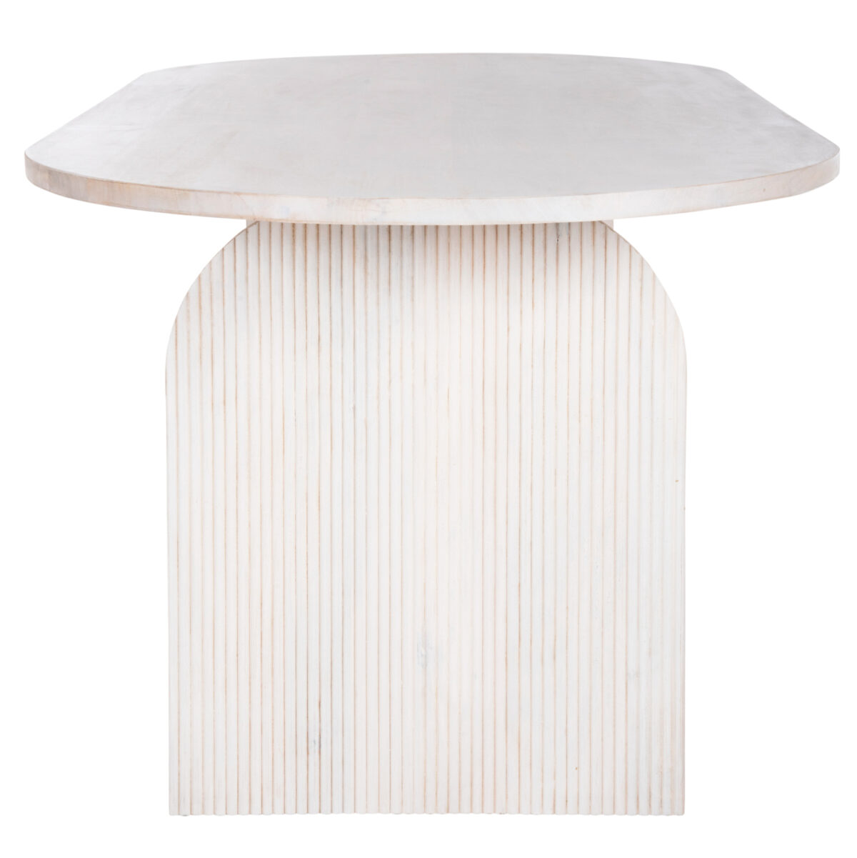 ΤΡΑΠΕΖΙ ΤΡΑΠΕΖΑΡΙΑΣ ΟΒΑΛ ΗΟΝΚΥ LH10.9690 ΜΑΣΙΦ ΞΥΛΟ MANGO ΣΕ ΛΕΥΚΟ 180,5x90,5x76Υεκ. - Image 5