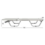 ΞΑΠΛΩΣΤΡΑ ΕΠΑΓΓΕΛΜΑΤΙΚΗ WALDO ΑΛΟΥΜΙΝΙΟΥ LH10.5071.03 ΛΕΥΚΗ 195x53-60x30 cm - Image 2