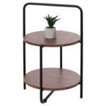 ΒΟΗΘΗΤΙΚΟ ΤΡΑΠΕΖΙ SYLO LH10.9618.02 MDF ΣΕ ΚΑΡΥΔΙ-ΜΑΥΡΟ ΜΕΤΑΛΛΟ Φ44x66Υεκ.