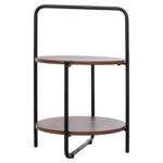 ΒΟΗΘΗΤΙΚΟ ΤΡΑΠΕΖΙ SYLO LH10.9618.02 MDF ΣΕ ΚΑΡΥΔΙ-ΜΑΥΡΟ ΜΕΤΑΛΛΟ Φ44x66Υεκ. - Image 3