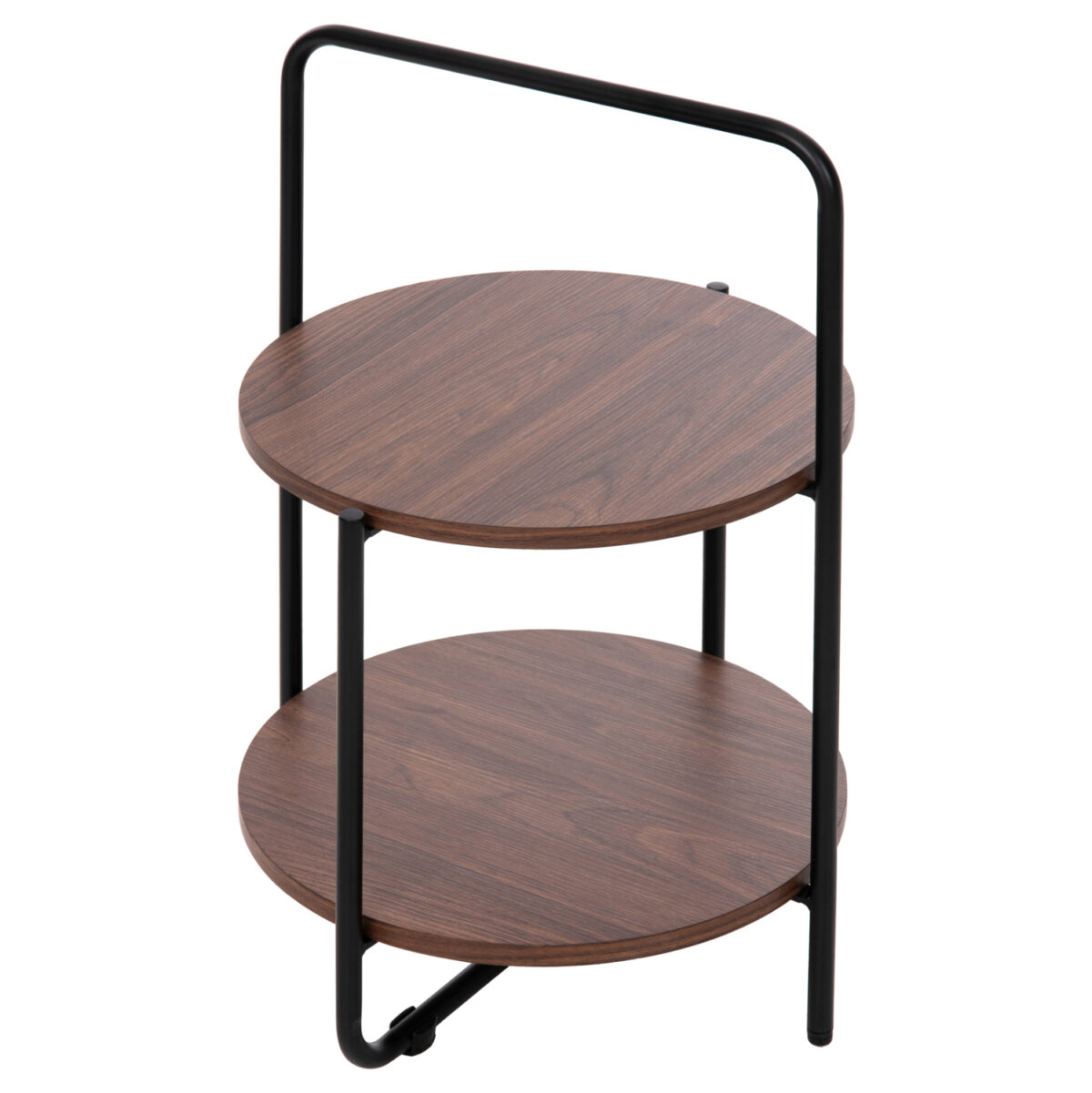 ΒΟΗΘΗΤΙΚΟ ΤΡΑΠΕΖΙ SYLO LH10.9618.02 MDF ΣΕ ΚΑΡΥΔΙ-ΜΑΥΡΟ ΜΕΤΑΛΛΟ Φ44x66Υεκ. - Image 4