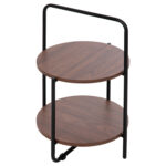 ΒΟΗΘΗΤΙΚΟ ΤΡΑΠΕΖΙ SYLO LH10.9618.02 MDF ΣΕ ΚΑΡΥΔΙ-ΜΑΥΡΟ ΜΕΤΑΛΛΟ Φ44x66Υεκ. - Image 4