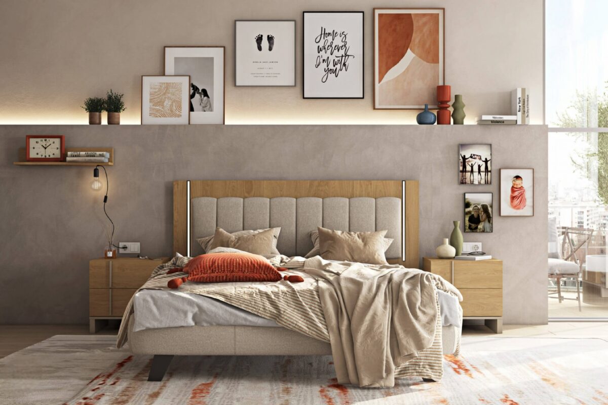 krevati komodina domi fabric collection lightoak