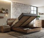krevati komodina silia lightbrownrusticoak 1
