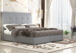 myluxurybed 1060 γκρι τεχνοδερμα