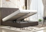 myluxurybed 1060 καφε τεχνοδερμα μηχανισμο