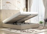 myluxurybed 1060 μπεζ τεχνοδερμα μηχανισμο
