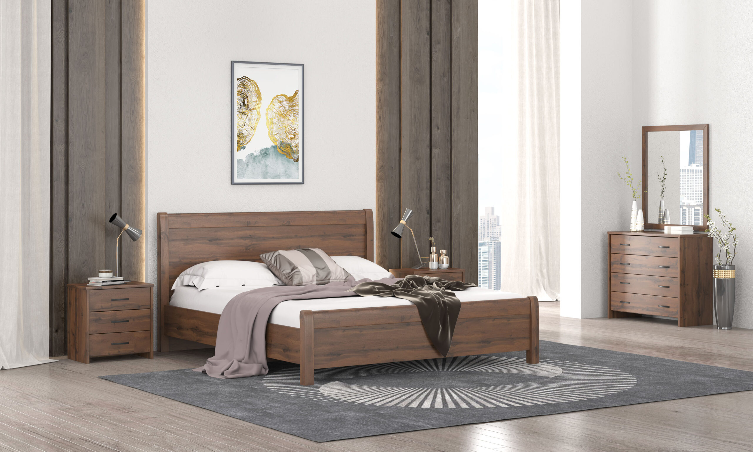 myluxurybed set 1026 καρυδι