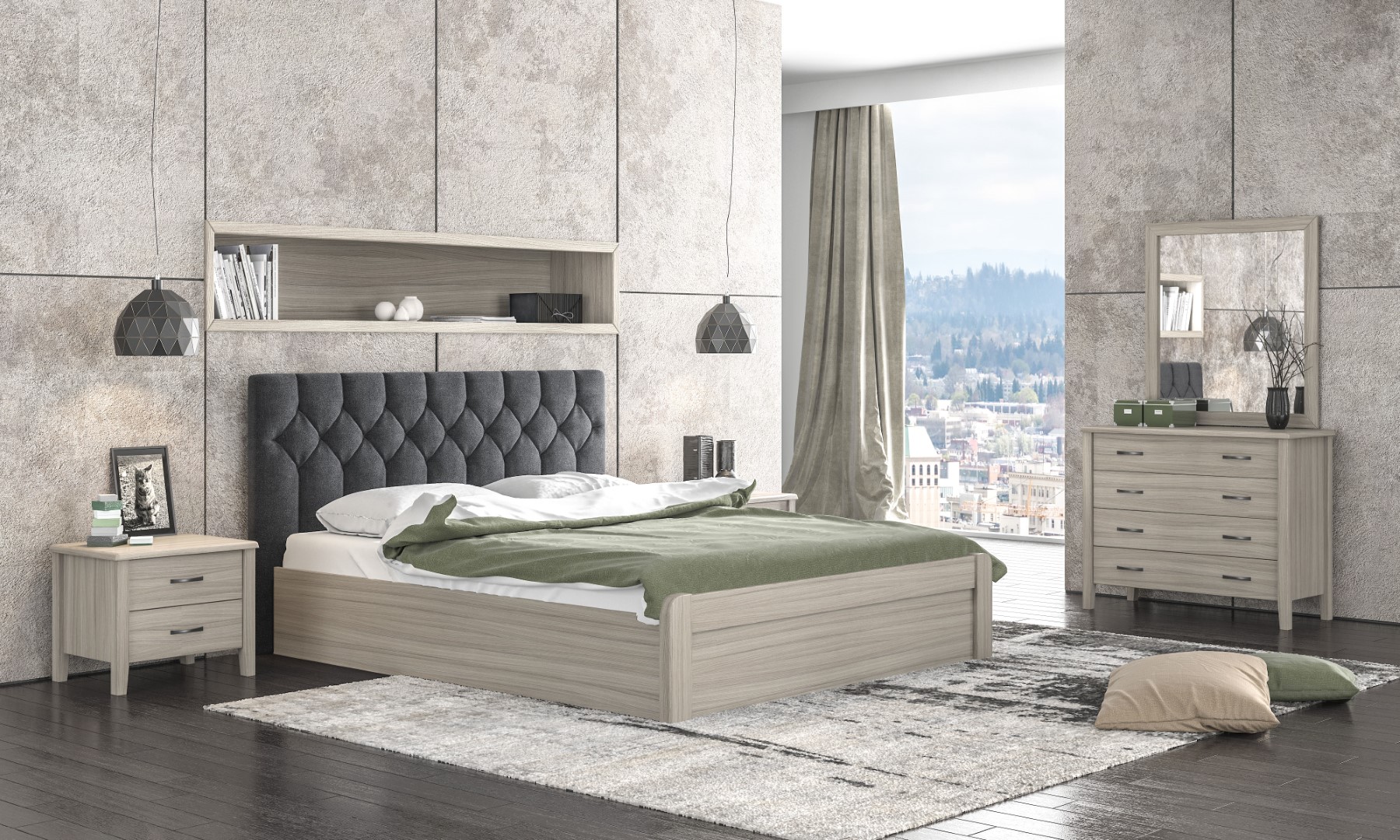 myluxurybed set 1056 μαυρο