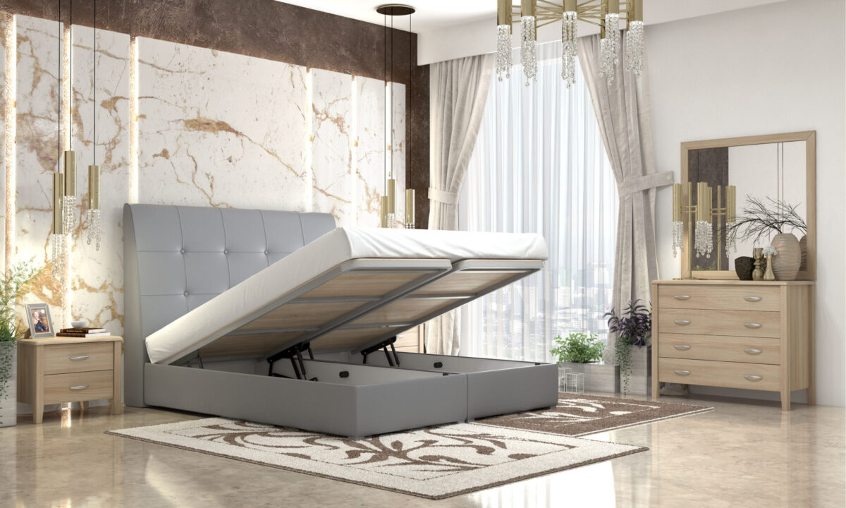 myluxurybed set 1060 γκρι open
