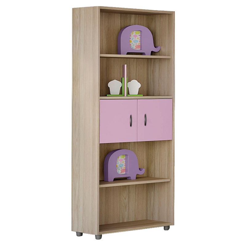 myluxurychildroom double bookcase 1003 λαττε ροζ 1