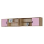 myluxurychildroom sofa bed shelves set 1003 λαττε ροζ 1