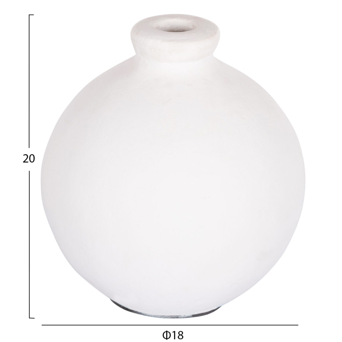 ΔΙΑΚΟΣΜΗΤΙΚΟ ΒΑΖΟ ΣΕΙΡΑ CLAYVON LH10.4410 ΤΕΡΑΚΟΤΑ ΣΕ ΛΕΥΚΟ 18x18x20Υεκ. - Image 2