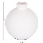 ΔΙΑΚΟΣΜΗΤΙΚΟ ΒΑΖΟ ΣΕΙΡΑ CLAYVON LH10.4410 ΤΕΡΑΚΟΤΑ ΣΕ ΛΕΥΚΟ 18x18x20Υεκ. - Image 2