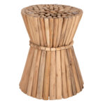 ΤΡΑΠΕΖΙ ΒΟΗΘΗΤΙΚΟ ΣΤΡΟΓΓΥΛΟ COOTER LH10.9792 ΚΛΑΔΙΑ ΞΥΛΟΥ ΤΕΑΚ ΦΥΣΙΚΟ Φ37x50Υεκ.