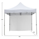GAZEBO ΕΠΑΓΓΕΛΜΑΤΙΚΟ ΒΑΡΕΩΣ ΤΥΠΟΥ CRESSEN LH10.21097 ΠΤΥΣΣΟΜΕΝΟ ΑΛΟΥΜΙΝΙΟΥ 3x3x3,4Yμ - Image 2