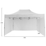 GAZEBO ΕΠΑΓΓΕΛΜΑΤΙΚΟ ΒΑΡΕΩΣ ΤΥΠΟΥ CRESSEN LH10.21098.01 ΠΤΥΣΣΟΜΕΝΟ ΑΛΟΥΜΙΝΙΟΥ 3x4,5x3,4Yμ - Image 2