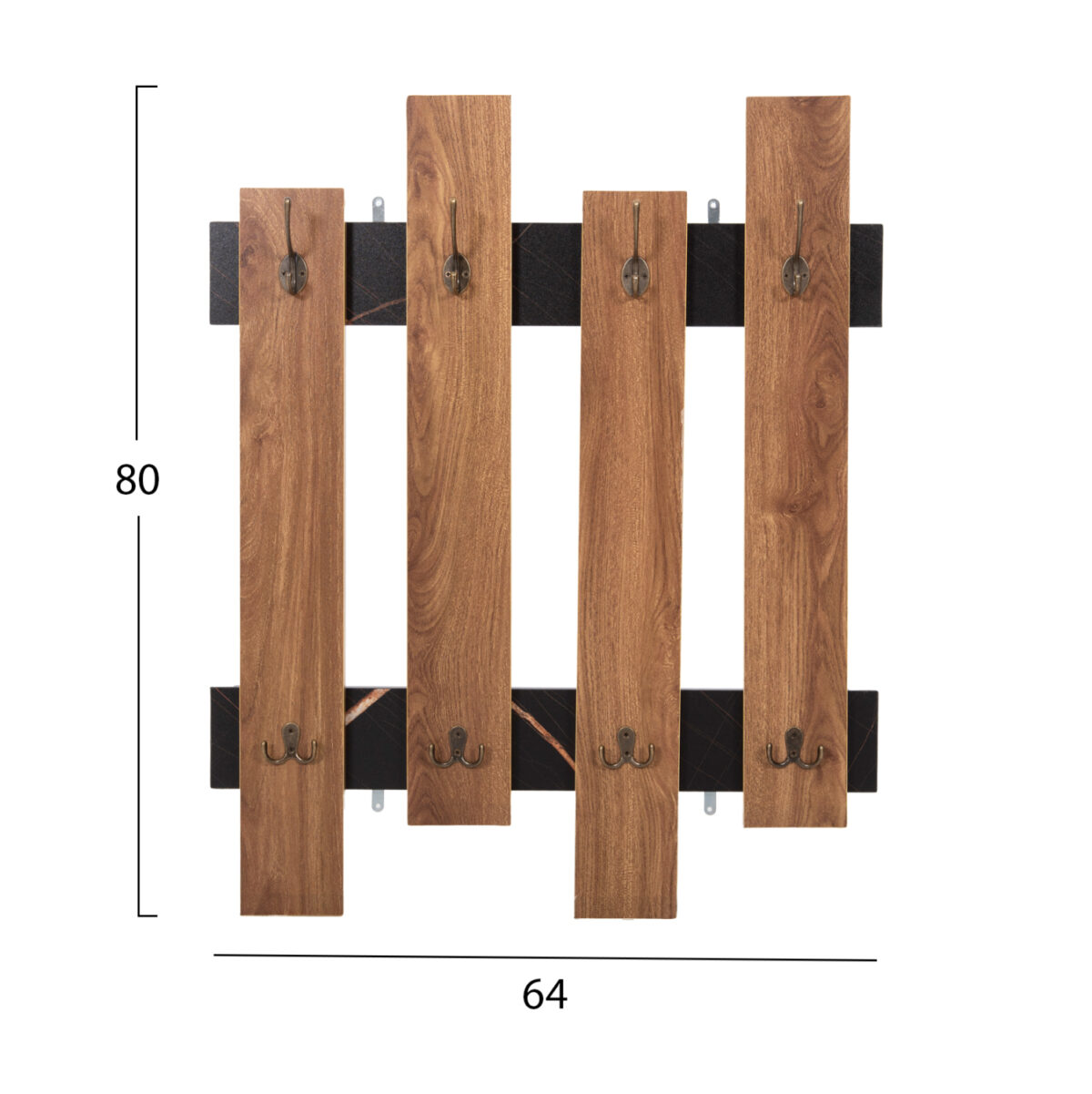 ΚΡΕΜΑΣΤΡΑ ΕΙΣΟΔΟΥ WESSON LH10.8940.15 ΜΕΛΑΜΙΝΗ ΣΕ ΜΑΥΡΟ ΜΑΡΜΑΡΟ & ΦΥΣΙΚΟ 64x4x79Υεκ. - Image 2