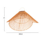 ΦΩΤΙΣΤΙΚΟ ΟΡΟΦΗΣ ΚΡΕΜΑΣΤΟ LH10.7878.01 RATTAN ΣΕ ΜΠΕΖ ΤΗΣ ΑΜΜΟΥ ΧΡΩΜΑ Φ58,5x31Yεκ - Image 2