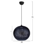 ΦΩΤΙΣΤΙΚΟ ΟΡΟΦΗΣ ΕΣΩΤΕΡΙΚΟΥ ΧΩΡΟΥ ΜΑΥΡΟ Φ20Χ70Υεκ. LH10.7626.03 - Image 2