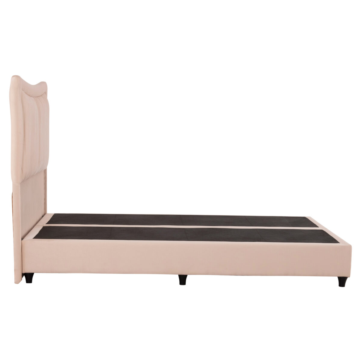 ΚΡEΒΑΤΙ ΔΙΠΛΟ NESTOR LH10.715 ΜΠΕΖ ΒΕΛΟΥΔΟ ΓΙΑ ΣΤΡΩΜΑ 160x200εκ. - Image 4