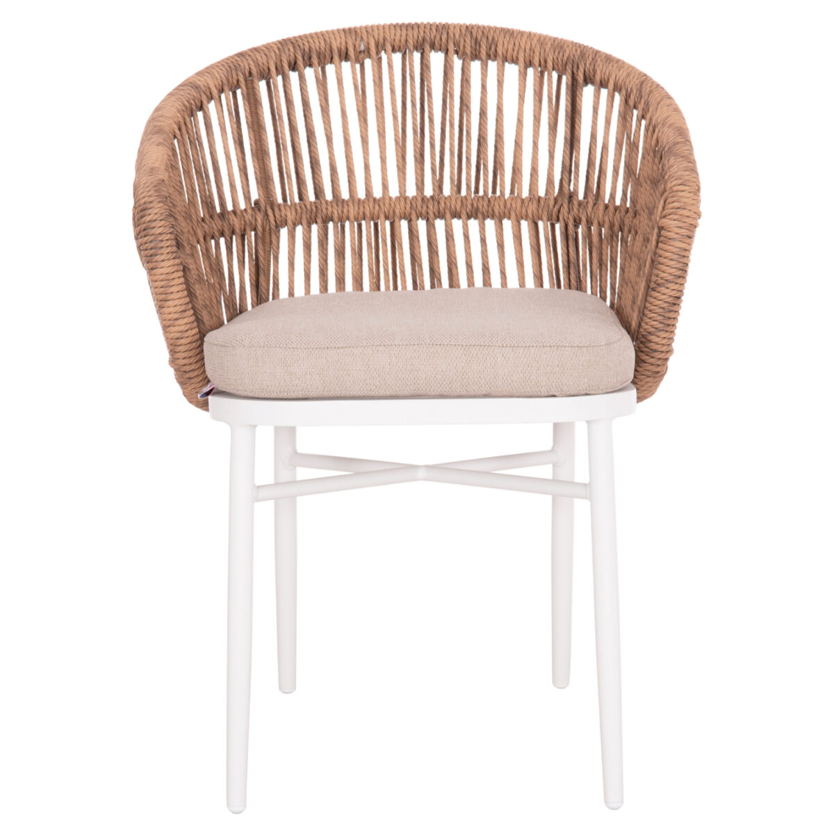 ΠΟΛΥΘΡΟΝΑ ΑΛΟΥΜΙΝΙΟΥ ORIN LH10.6265.02 ΛΕΥΚΗ-P.E.RATTAN ΦΥΣΙΚΟ-ΜΠΕΖ ΜΑΞΙΛΑΡΙΑ 58x61x75Υ - Image 3
