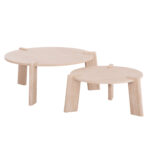 ΣΕΤ 2ΤΜΧ ΤΡΑΠΕΖΙΑ ΣΑΛΟΝΙΟΥ EQUIL LH10.9943.01 MDF ΜΕ ΜΕΛΑΜΙΝΗ-ΦΥΣΙΚΟ 66x66εκ + 87x87εκ