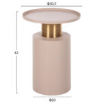 ΒΟΗΘΗΤΙΚΟ ΤΡΑΠΕΖΑΚΙ PUNJAB LH10.4240.03 ΜΕΤΑΛΛΟ ΣΕ ΕΚΡΟΥ-ΧΡΥΣΟΧΑΛΚΙΝΟ Φ30,5x42Υεκ. - Image 2