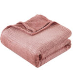 MLH Κουβέρτα μονόχρωμη υπέρδιπλη Fleece Art 11551 220x240 Ροδακινί - Image 2