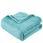 MLH Κουβέρτα μονόχρωμη μονή Fleece Art 11554 160x220 Τυρκουαζ - Image 2