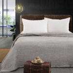 MLH Κουβέρτα μονόχρωμη υπέρδιπλη Fleece Art 11555 220x240 Γκρι