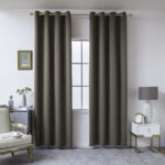 MLH Κουρτίνα Blackout σκίασης με 8 κρίκους Ideal Art 8400 140x270 Καφέ