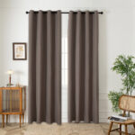 MLH Ύφασμα κουρτίνας με το μέτρο Blackout jacquard σκίασης Glare Art 8444 Φ280 Μόκα