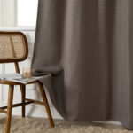 MLH Ύφασμα κουρτίνας με το μέτρο Blackout jacquard σκίασης Glare Art 8444 Φ280 Μόκα - Image 9