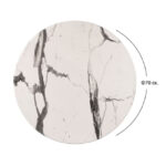 ΕΠΙΦΑΝΕΙΑ ΤΡΑΠΕΖΙΟΥ Φ70Χ2.5εκ. WERZALIT MARBLE WHITE-GREY 5657 LH10.5228.11 - Image 2