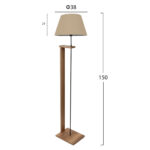 ΦΩΤΙΣΤΙΚΟ ΔΑΠΕΔΟΥ MDF ΚΑΡΥΔΙ ΜΕ ΜΠΕΖ LH10.7609.03 Φ38x150 εκ. - Image 2