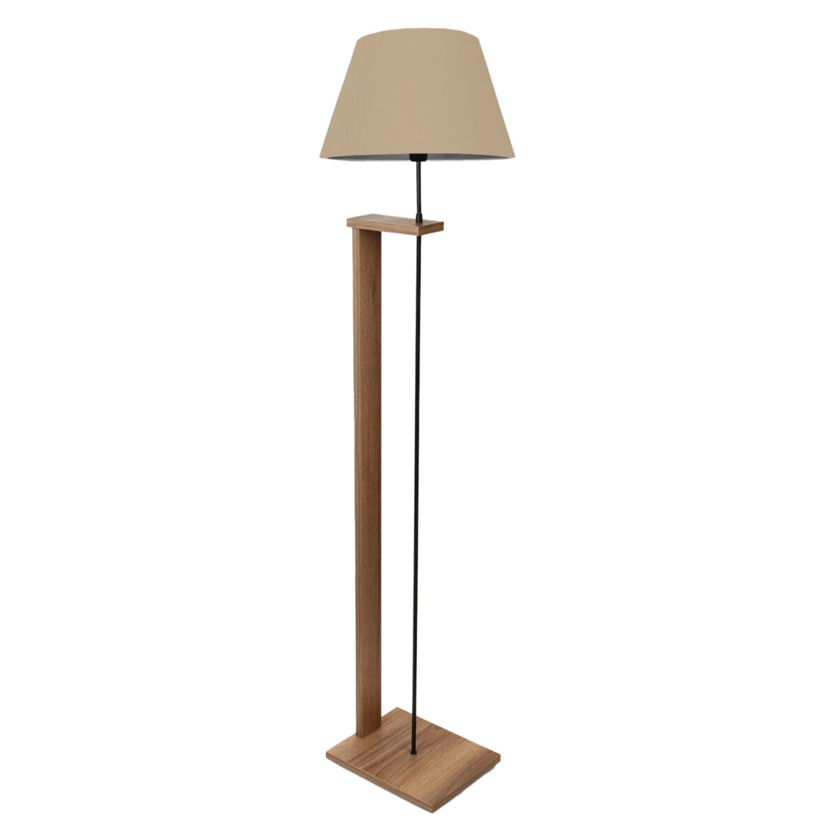 fotistiko-dapedoy-mdf-karydi-me-mpez-fb9 ΦΩΤΙΣΤΙΚΟ ΔΑΠΕΔΟΥ MDF ΚΑΡΥΔΙ ΜΕ ΜΠΕΖ LH10.7609.03 Φ38x150 εκ. - Image 1