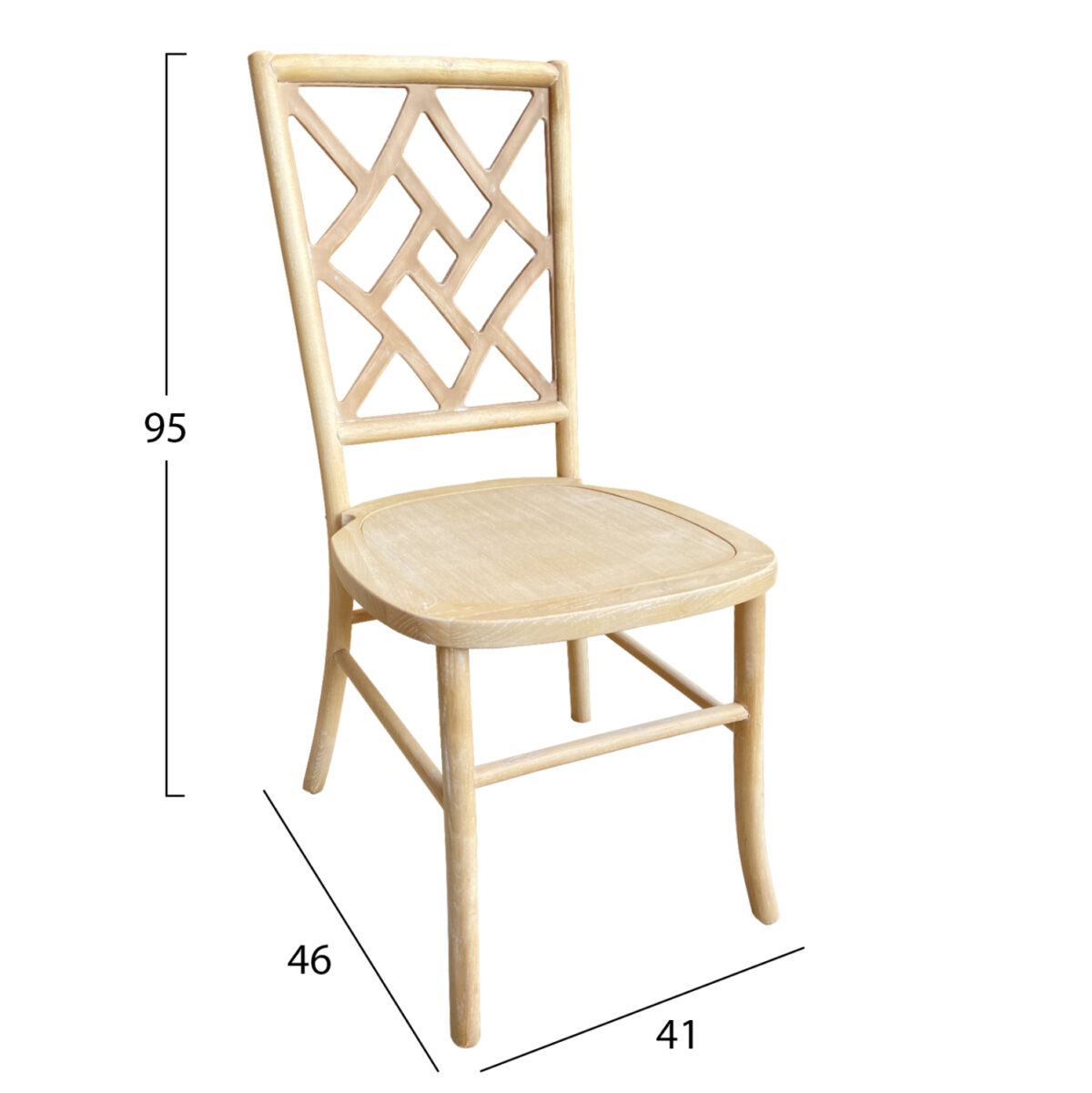 ΚΑΡΕΚΛΑ ΑΠΟ ΞΥΛΟ ΤΟΟΝ WHITE WASH 44.5x48x96Υεκ.LH10.9410.05 - Image 2