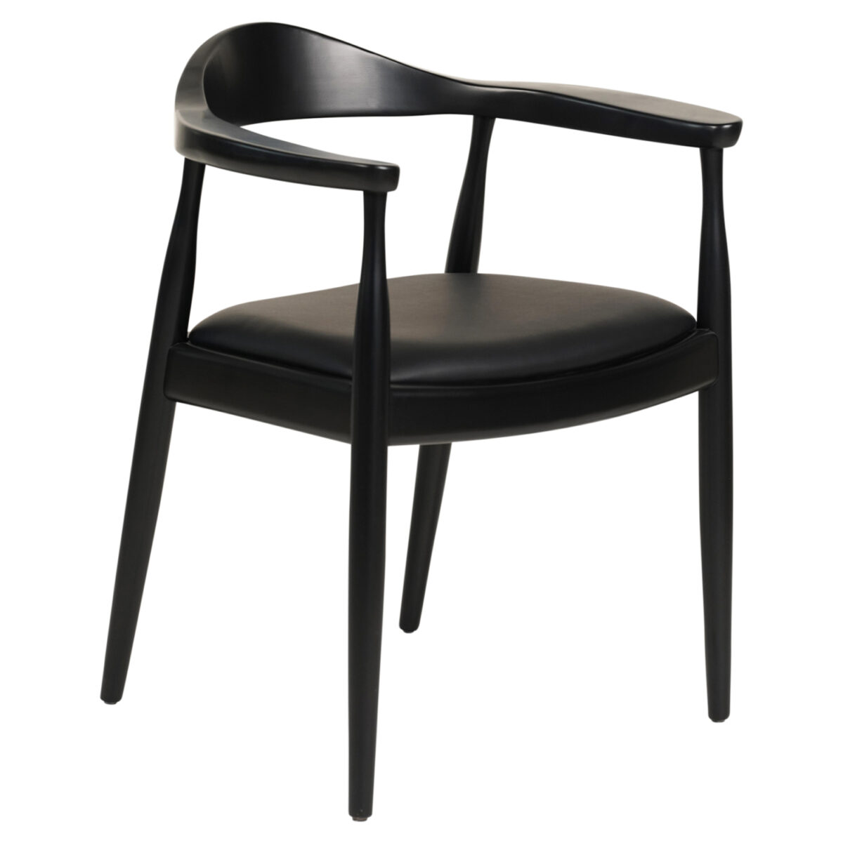 ΠΟΛΥΘΡΟΝΑ ΤΡΑΠΕΖΑΡΙΑΣ ADOR LH10.9948.02 RUBBERWOOD ΚΑΙ PU-ΜΑΥΡΟ 62x54x76,5Υεκ - Image 1