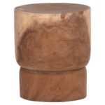 ΣΚΑΜΠΟ-ΤΡΑΠΕΖΑΚΙ ΚΥΛΙΝΔΡΙΚΟ FEBRY LH10.9909 ΜΑΣΙΦ ΞΥΛΟ SUAR ΦΥΣΙΚΟ Φ40x46Υεκ.