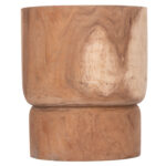 ΣΚΑΜΠΟ-ΤΡΑΠΕΖΑΚΙ ΚΥΛΙΝΔΡΙΚΟ FEBRY LH10.9909 ΜΑΣΙΦ ΞΥΛΟ SUAR ΦΥΣΙΚΟ Φ40x46Υεκ. - Image 3